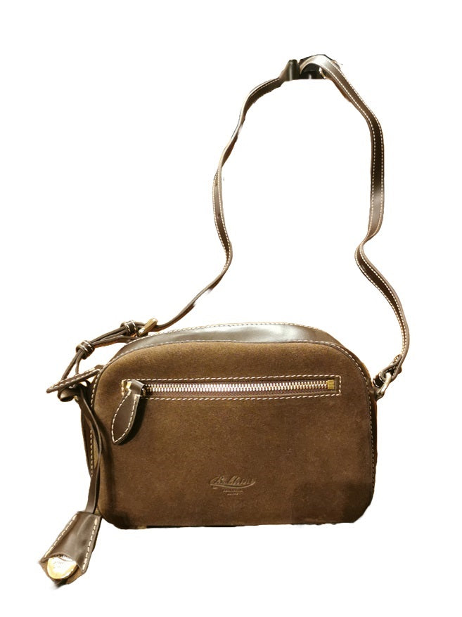 Tracollina in pelle e camoscio Boldrini 07135 Moka