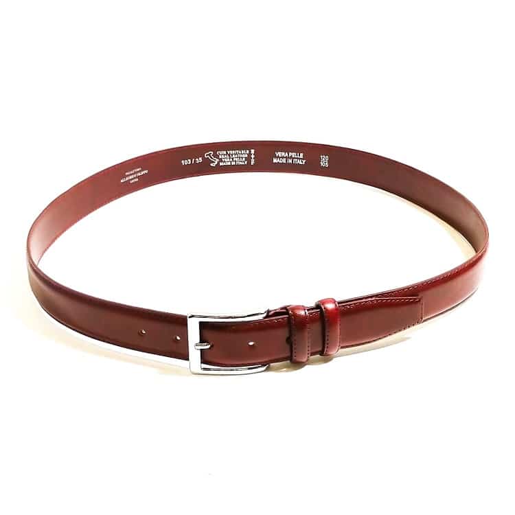 Cintura in pelle Pelletteria Allegrini Filippo 103/35 bordeaux