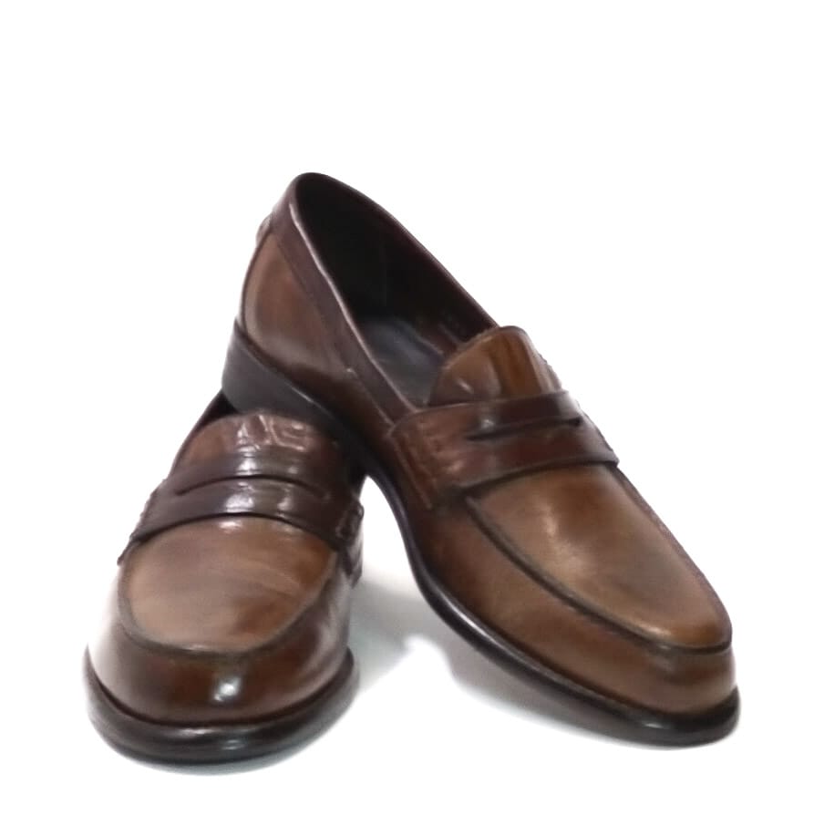 Mocassino d uomo in pelle Pelletteria Allegrini 1253 Marrone