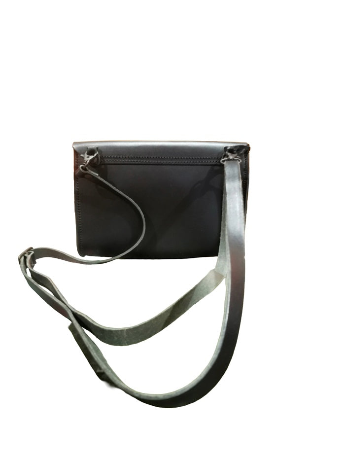 Pochette rigida in pelle Pelletteria Allegrini Filippo 1620 Nero