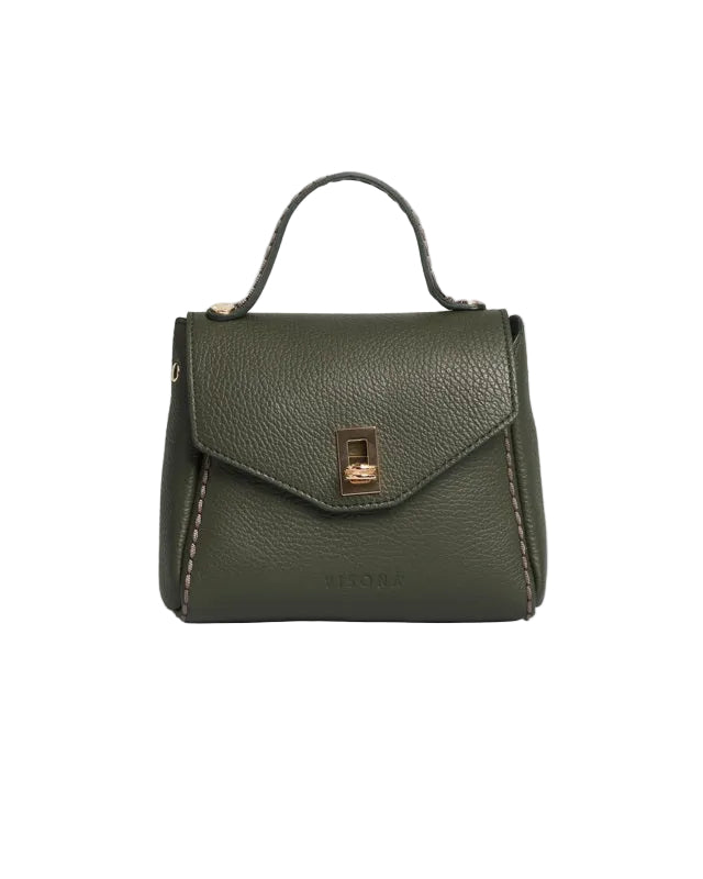 Borsa piccola in pelle Visonà 20640 oliva