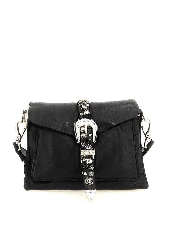 Borsa a tracolla in pelle Campomaggi C04265ND X2876 nero