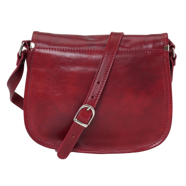 Postina stondata in pelle I Medici 63/3400 rosso