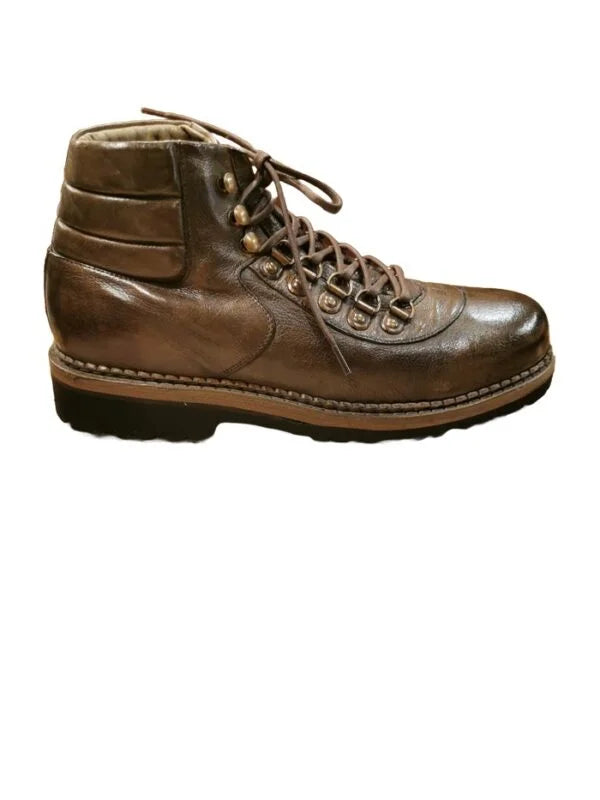 Stivale stringato da uomo in pelle Pelletteria Allegrini 4850 Bosco