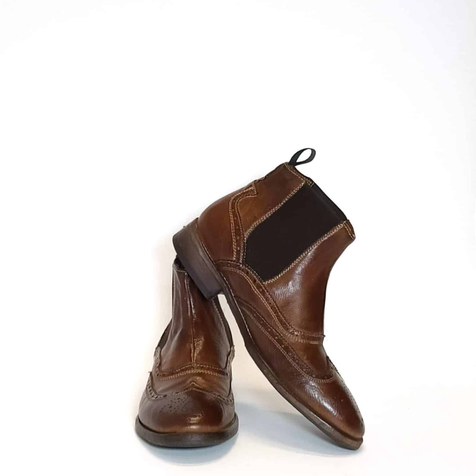 Stivaletto in pelle uomo Pelletteria Allegrini 5244 Marrone