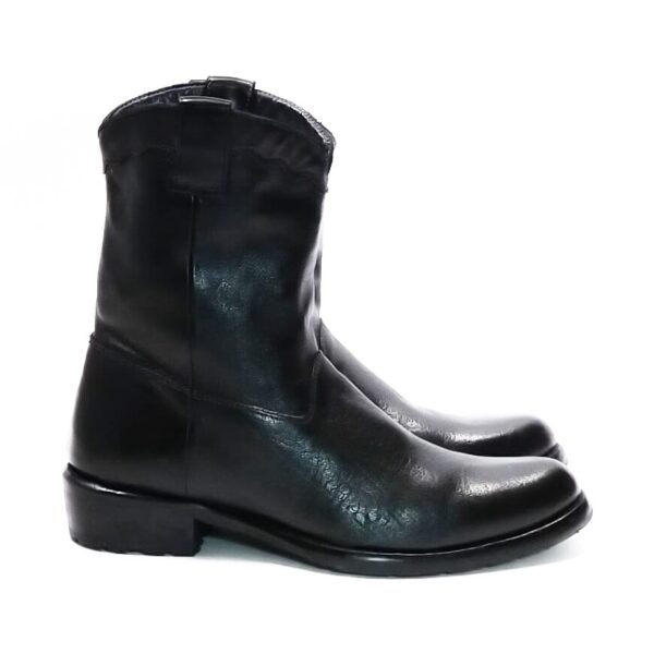Stivaletto texano da donna in pelle pelletteria allegrini 5258 nero