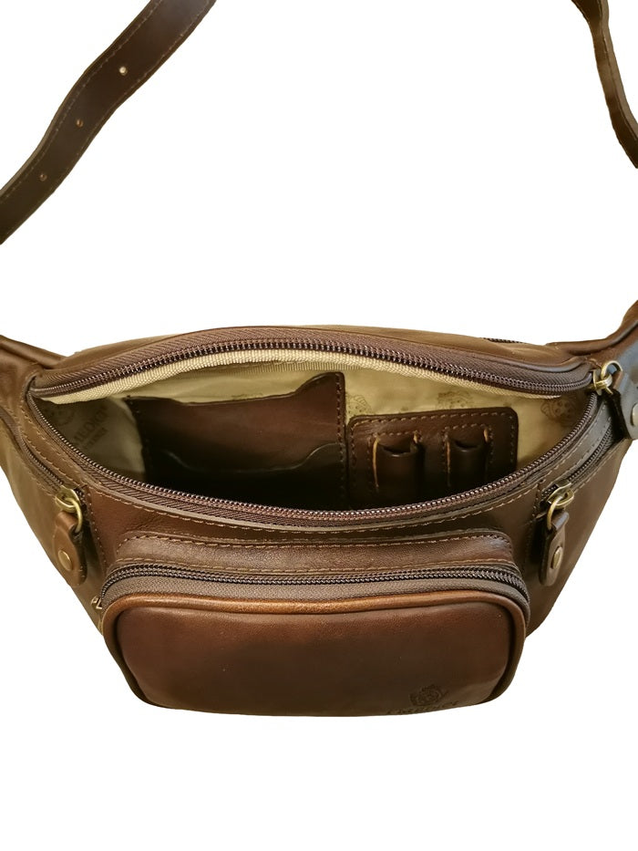 Marsupio in pelle I Medici 63/0890 testa di moro