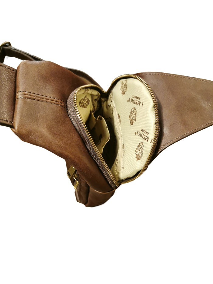 I Medici 63/960 Brown Leather One-Shoulder Bag