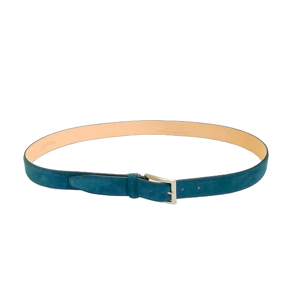 Cintura in pelle scamosciata 728 blu