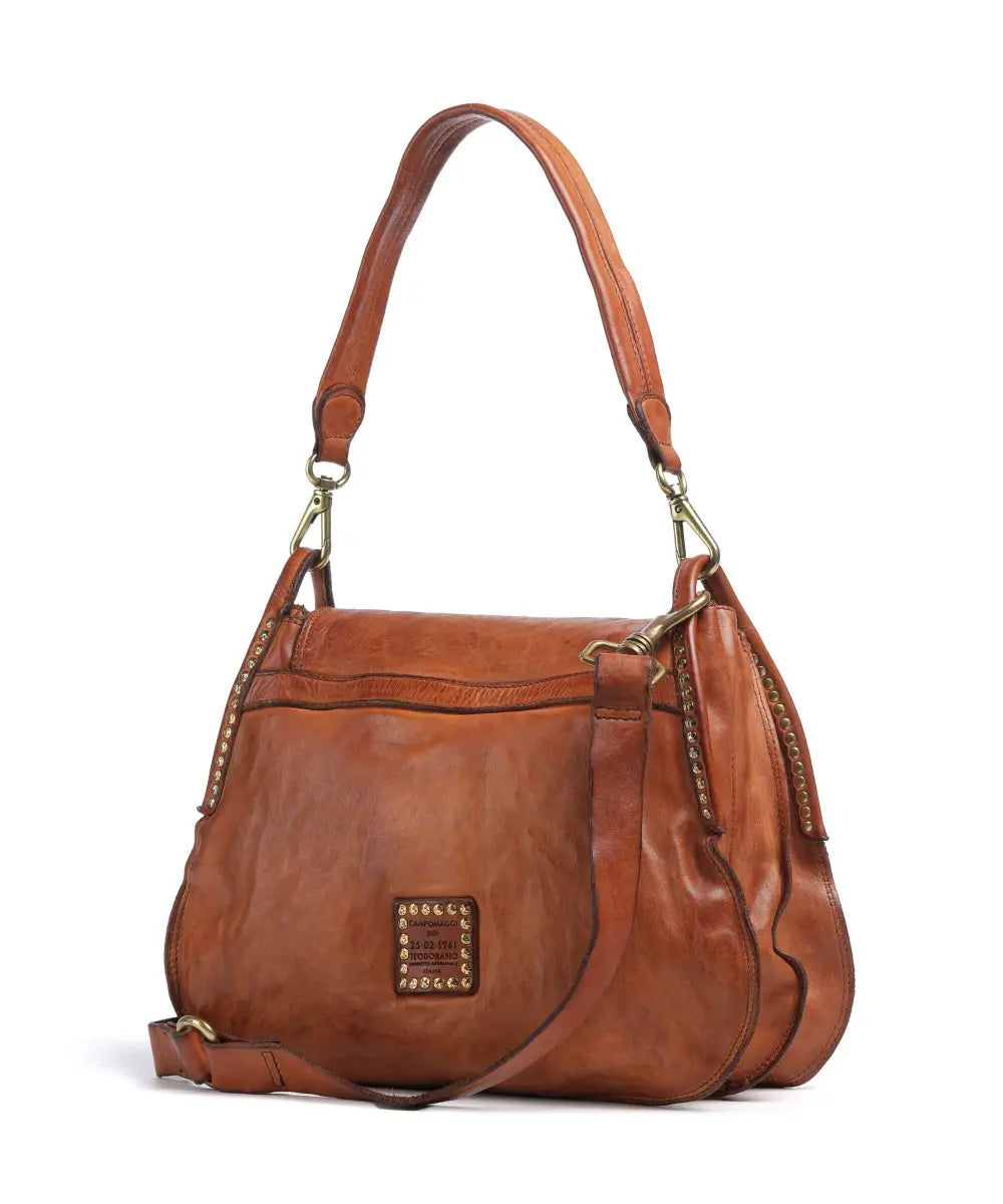 Monospalla in pelle Campomaggi C041840ND X0007 COGNAC