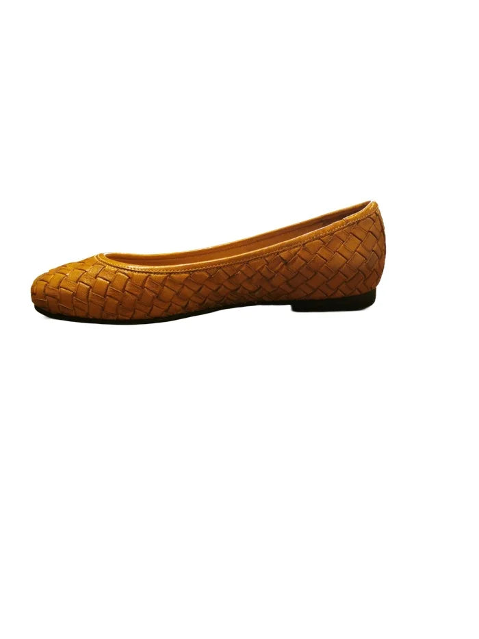 Ballerina in pelle intrecciata B940