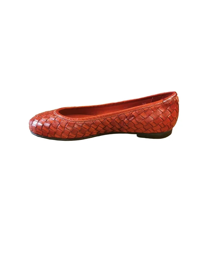 Ballerina in pelle intrecciata B940