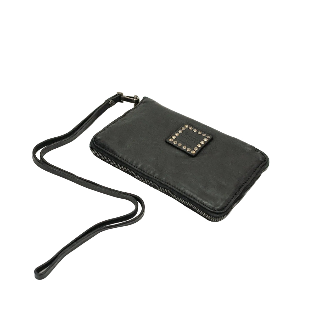 Portafoglio grande da donna con borchie Campomaggi C003570ND-X0038 Nero