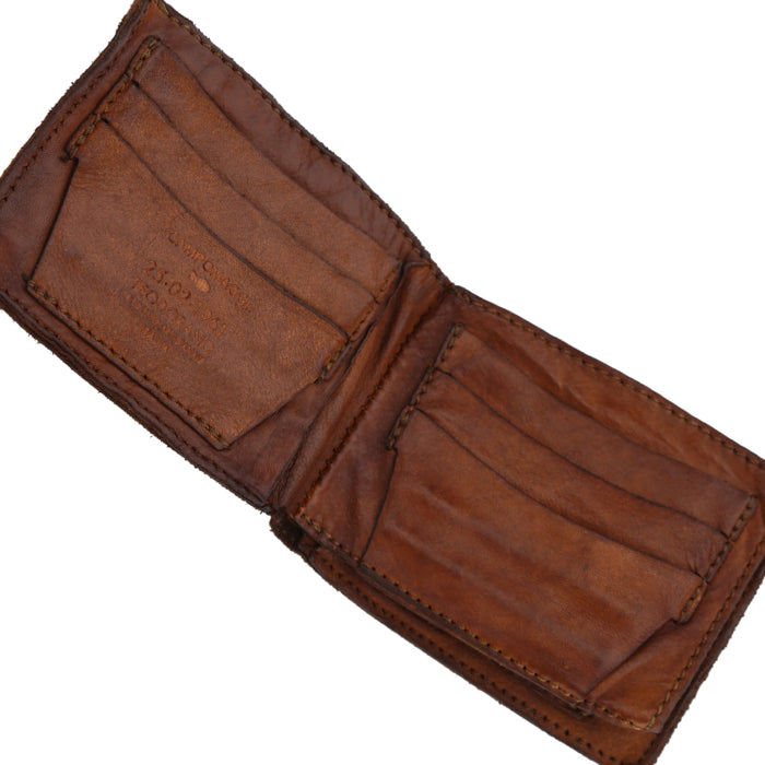 Portafoglio con p.carte in pelle Campomaggi C014530ND X0001 cognac