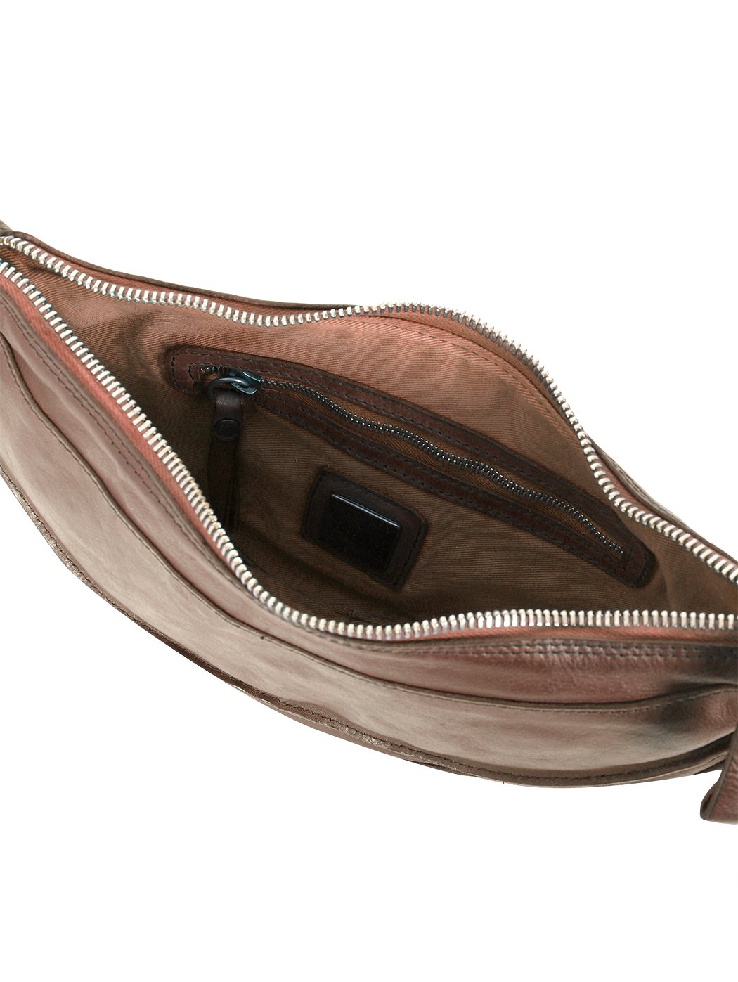 Borsa mezzaluna piccola in pelle Campomaggi C040210ND X0001 TESTA DI MORO