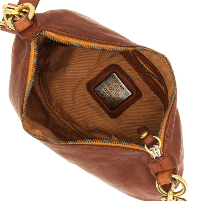 Borsa tracolla Greta in pelle Campomaggi C043610ND X3048 cognac