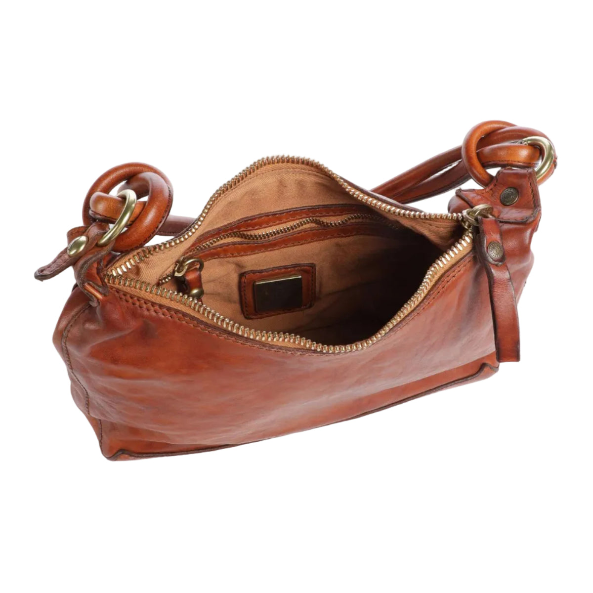Monospalla Vittoria in pelle Campomaggi C045520ND X0001 Cognac