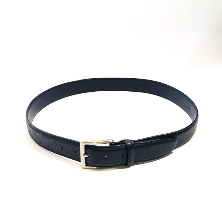 Cintura in pelle di cervo da uomo C102CER blu