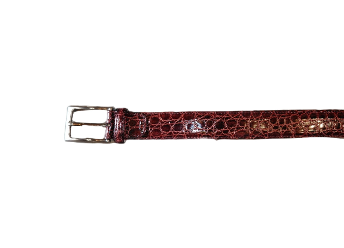 Men's genuine crocodile belt C102COC ruby