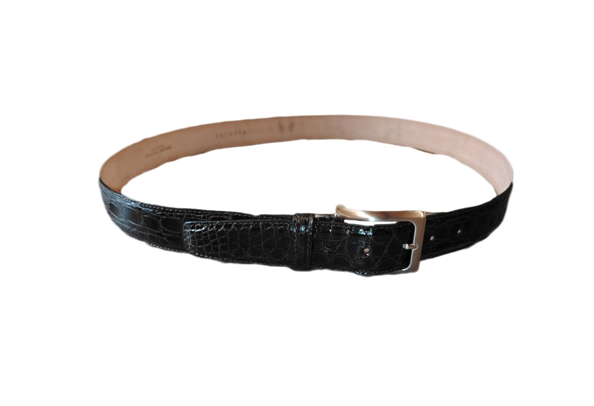 Men's genuine crocodile belt C102COC dark brown