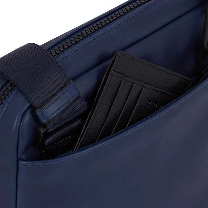 Borsello in pelle per i-Pad Piquadro CA1816W119 Blu