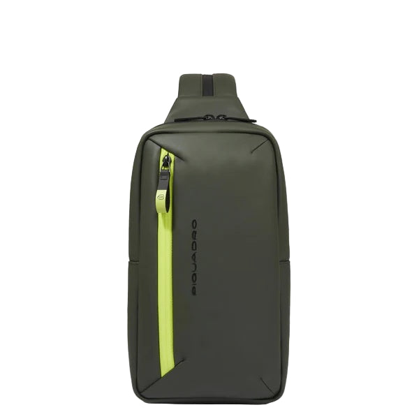 Monospalla/zaino in tessuto gommato Piquadro CA6466C2OW Verde