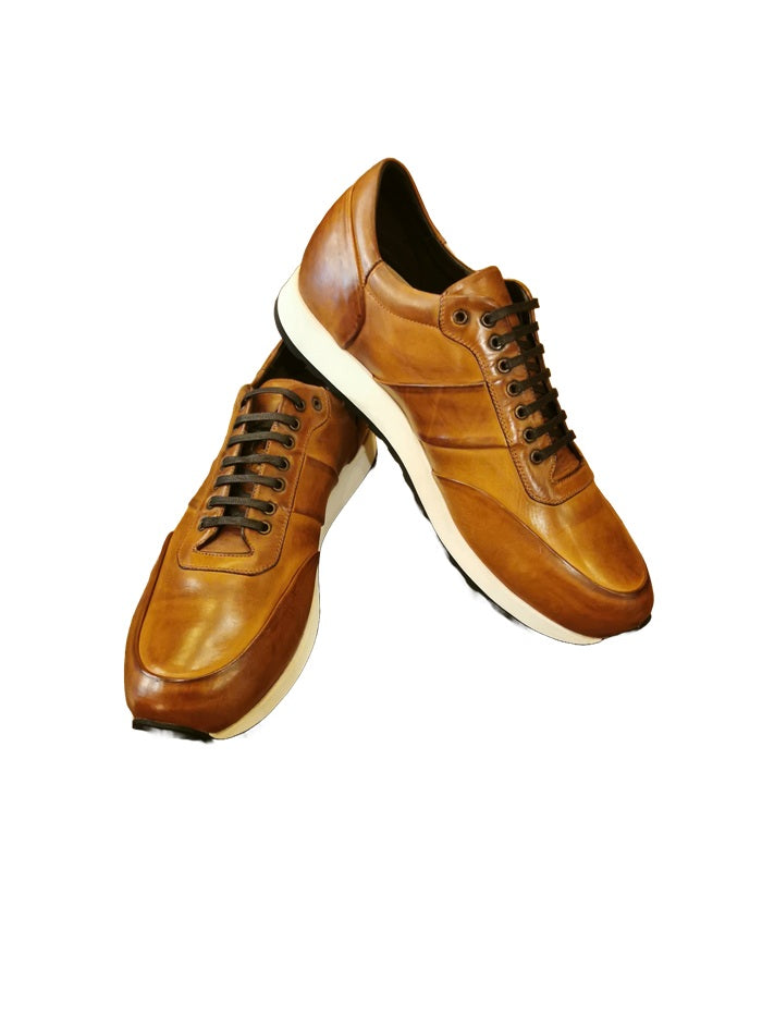 Sneakers da uomo in pelle Pelletteria Allegrini COLLE Cuoio