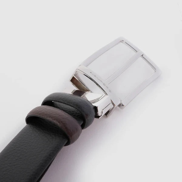 Cintura uomo reversibile con fibbia ad ardiglione CU4209MO Nero/Marrone