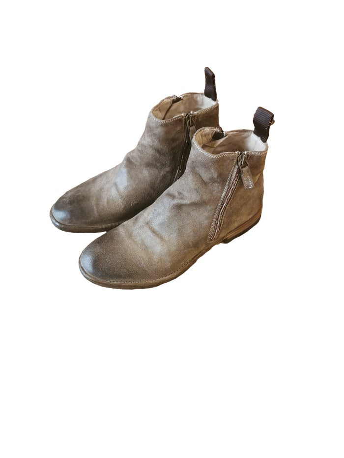 Stivaletto da donna con zip in pelle rovesciata pelletteria allegrini d284 corda