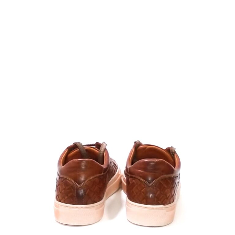 Sneaker in pelle intrecciata da uomo pelletteria allegrini 1411 coker