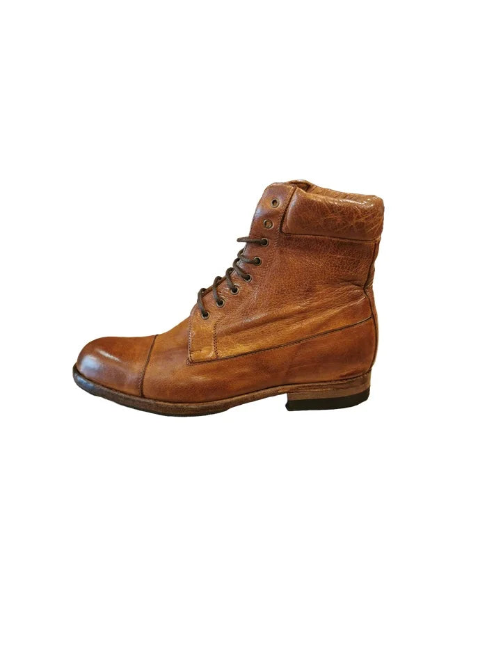 Stivaletto da donna in pelle con stringhe Pelletteria Allegrini D710 Cerro