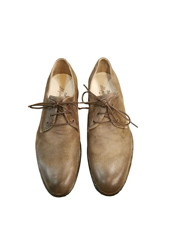 Allegrini E126CA Nubuck Leather Effect Men's Lace-Up Shoes