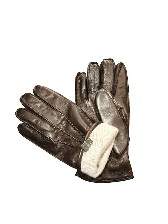 Men's leather glove Allegrini G1112 dark brown leather goods