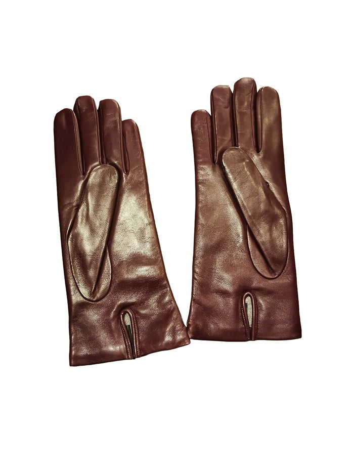 Guanto donna liscio in pelle Pelletteria Allegrini G303C bordeaux