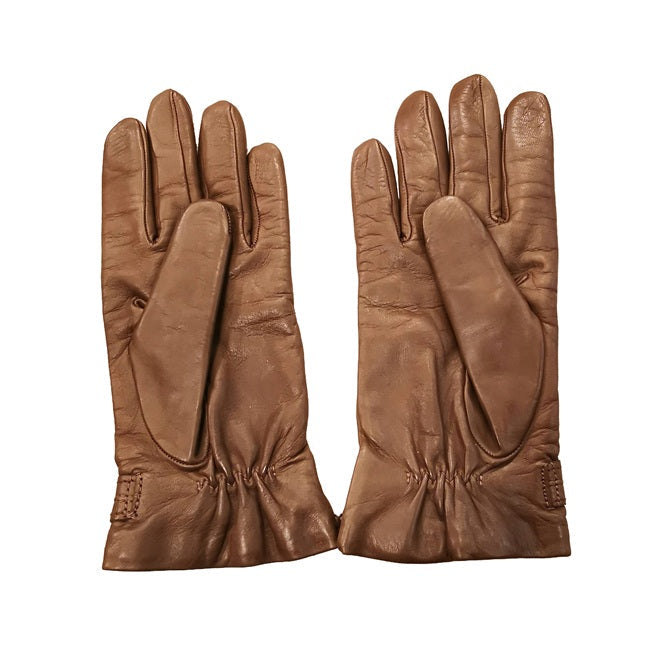 Guanto donna in pelle con bottoncino Pelletteria Allegrini Filippo G4656 argilla