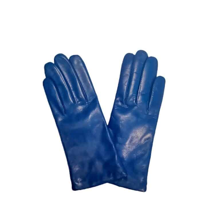 Guanto donna liscio in pelle Pelletteria Allegrini G303C bluette