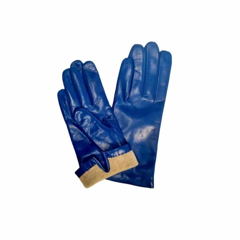 Guanto donna liscio in pelle Pelletteria Allegrini G303C bluette