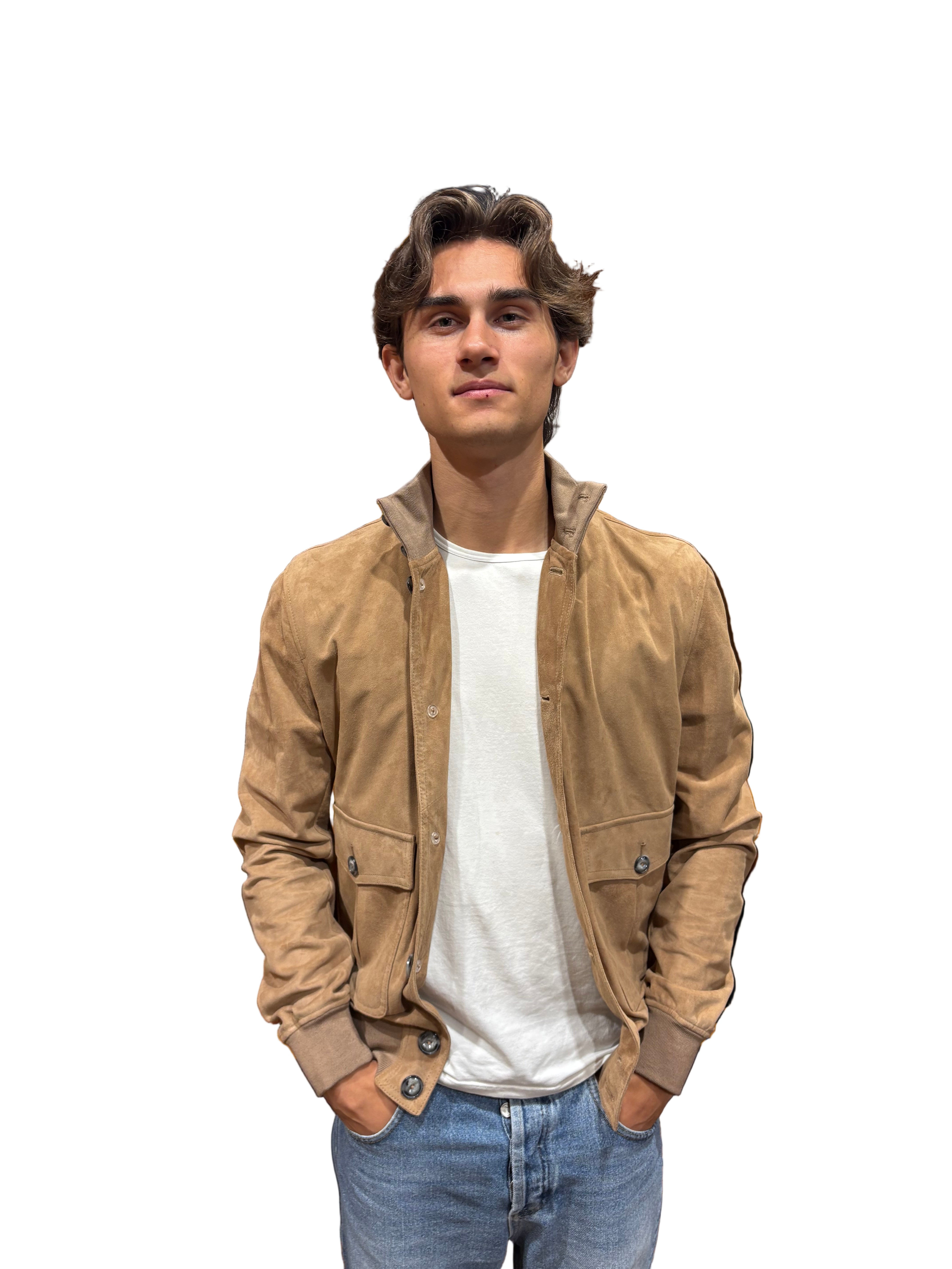 suede jacket leather goods allegrini rinaldo biscotti