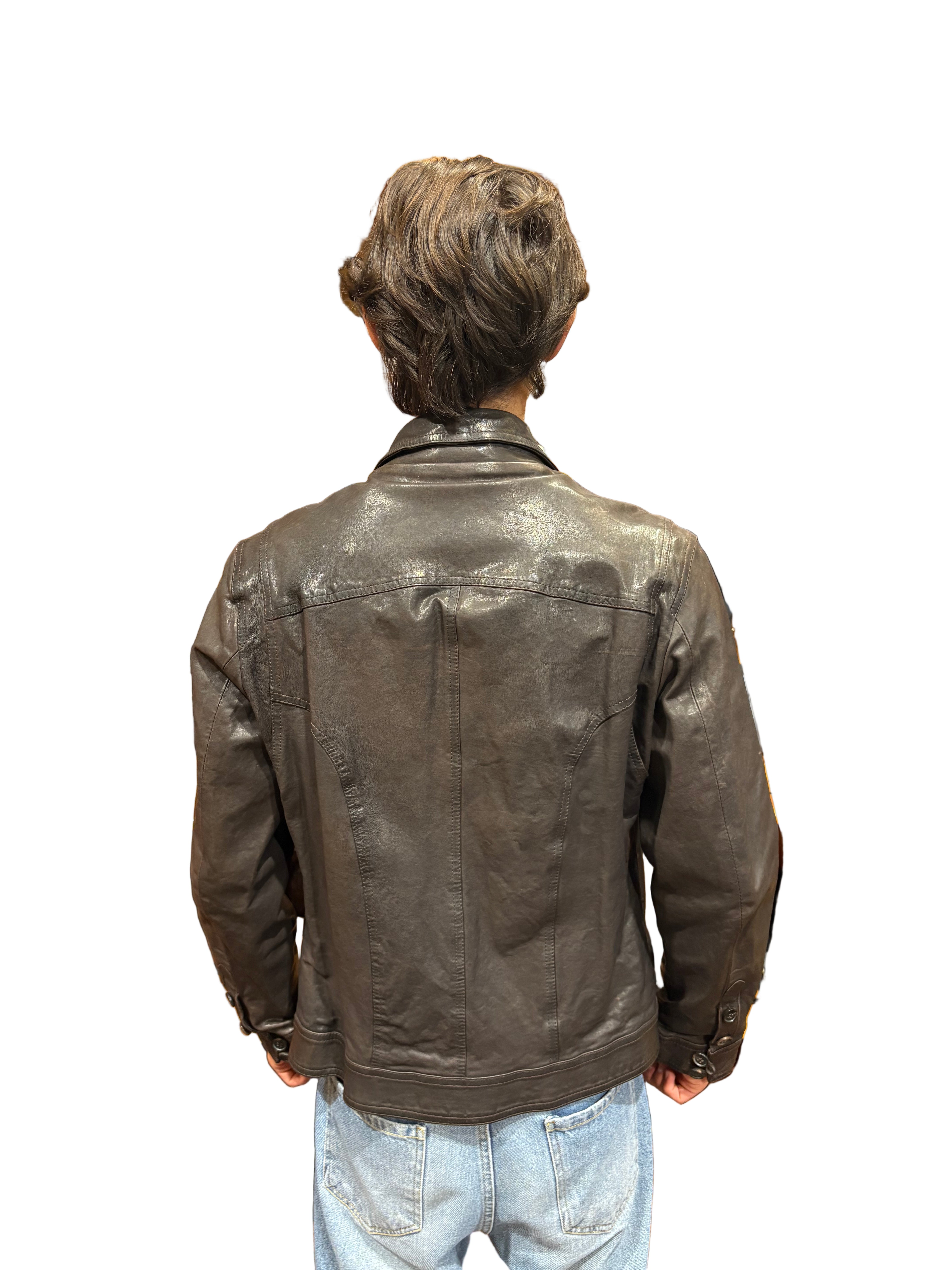 leather jacket leather goods allegrini garko nutella