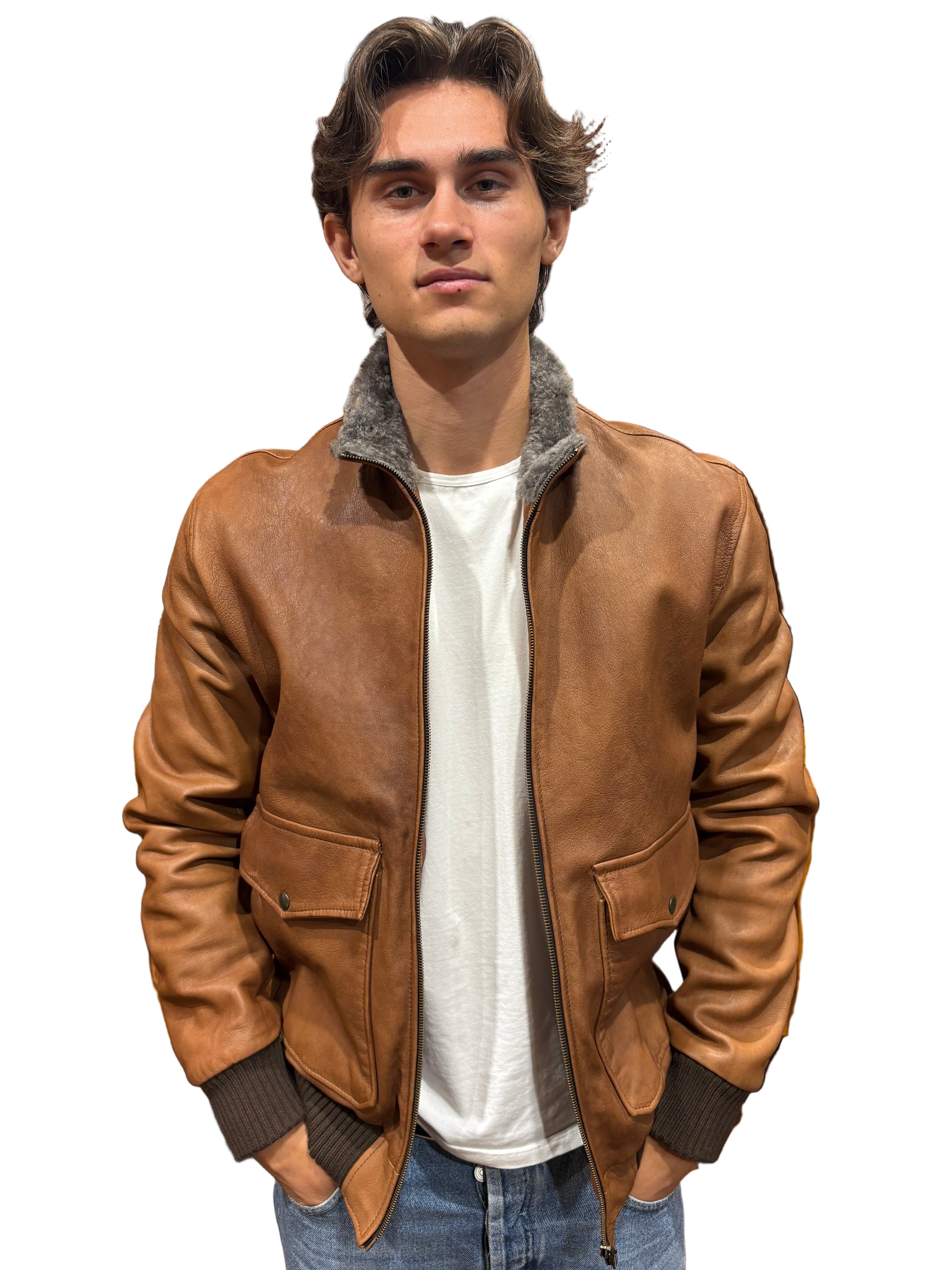 leather jacket with fur collar leather goods allegrini bentivoglio leather