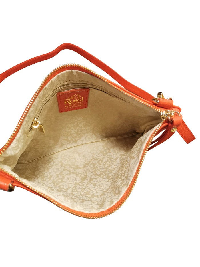 Pochette in pelle martellata Bruno Rossi ML226 Rosso