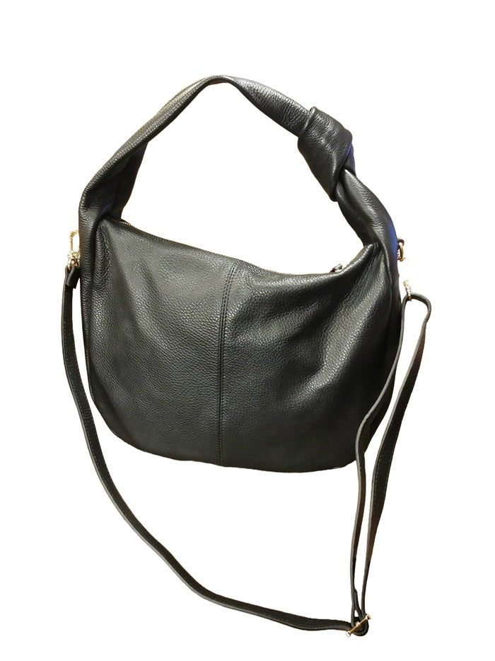 Borsa in pelle con nodo ML227/G Nero
