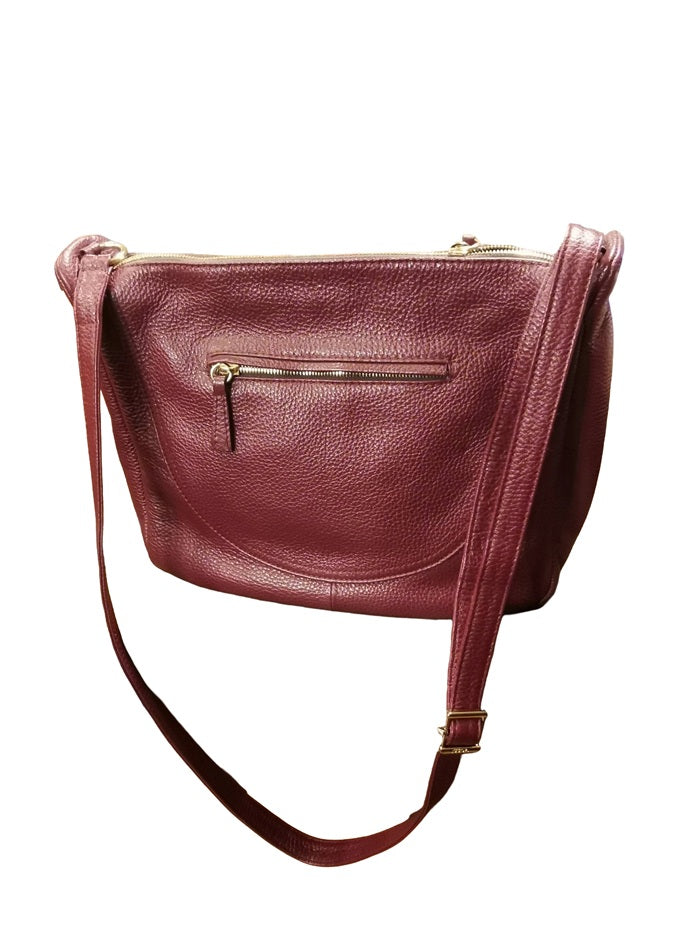 Borsa in pelle martellata Bruno Rossi ML25/G Bordeaux