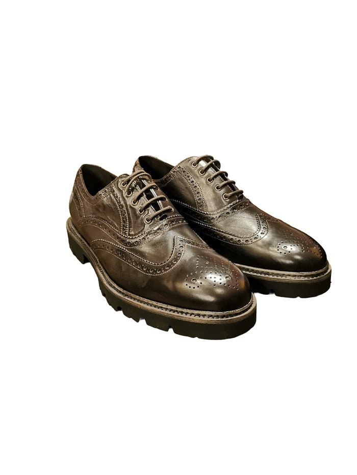 Scarpa da uomo in pelle Pelletteria Allegrini PRESTON Marrone scuro