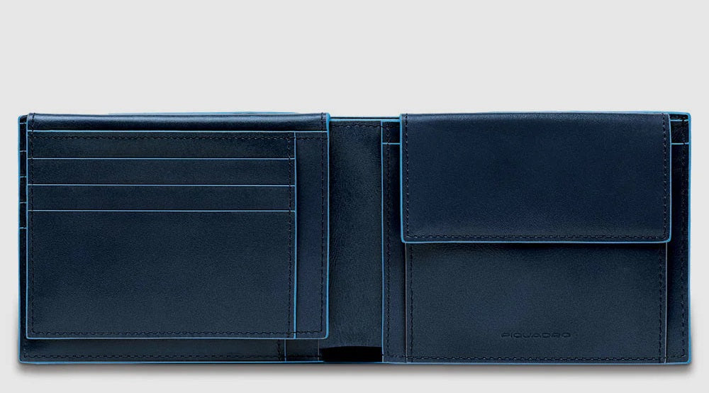 Portafogli uomo con porta documenti Piquadro PU1392B2R Blu