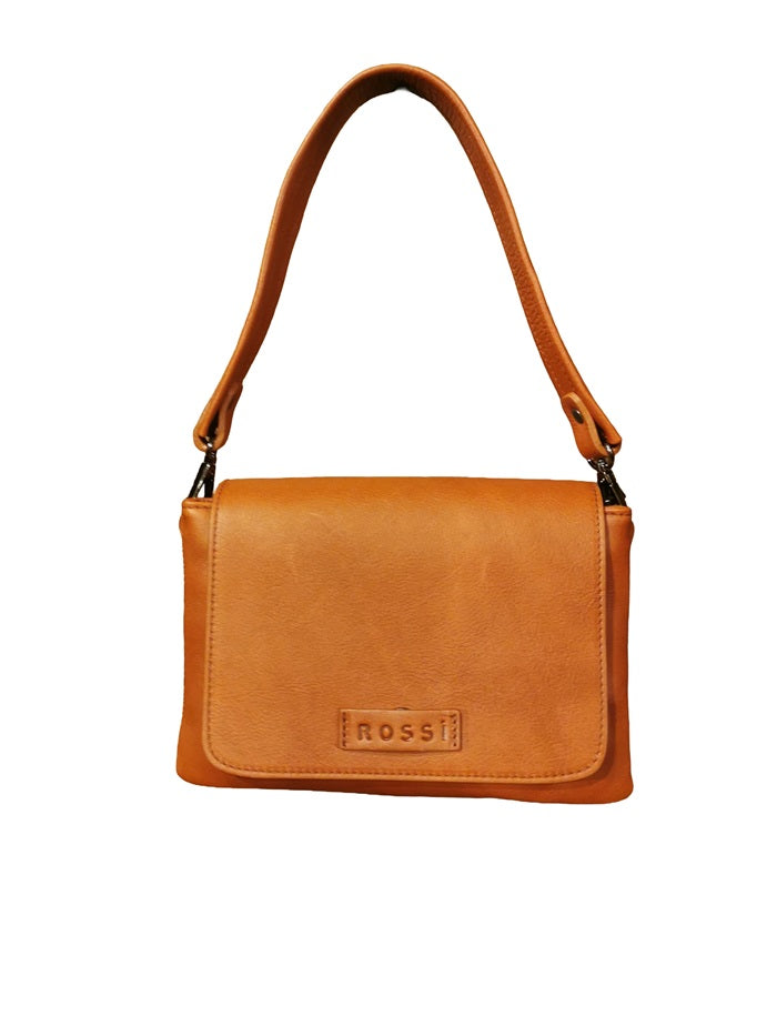 Small Leather Bag Bruno Rossi R219 Brandy