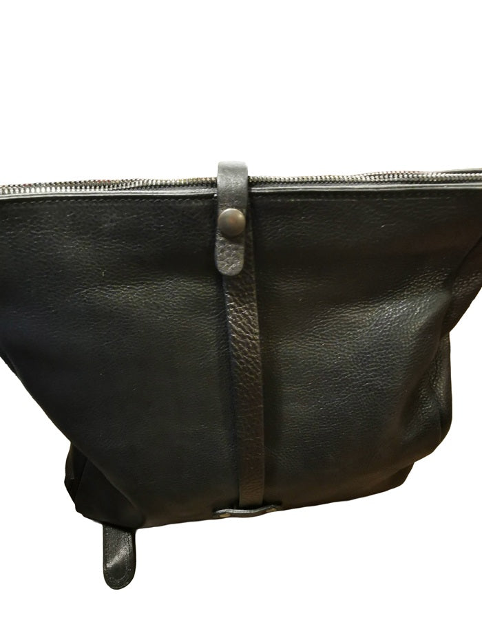 Zaino in pelle Bruno Rossi R22 Nero