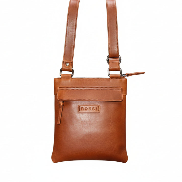 Tracolla in pelle Bruno Rossi R25/P cuoio
