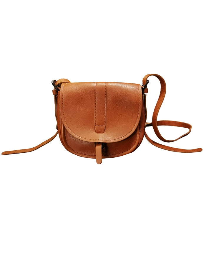 Small Leather Bag Bruno Rossi R317 Brandy