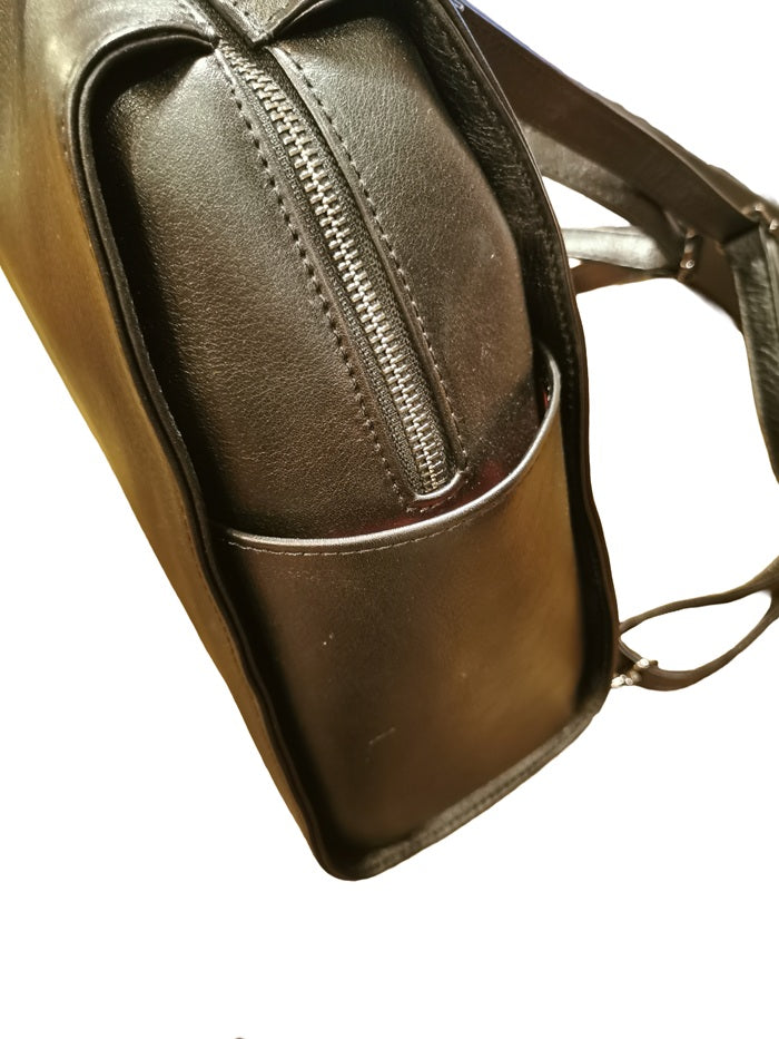 Zaino in pelle Bruno Rossi R342/P Nero